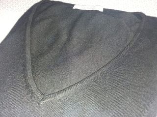 Jersey Zara Hombre Cuello Pico Negro Talla XL