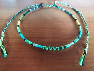 Collana/treccina cotone fatta a mano