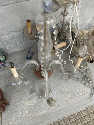 Lámparas de cristal antiguas