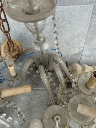 Lámparas de cristal antiguas