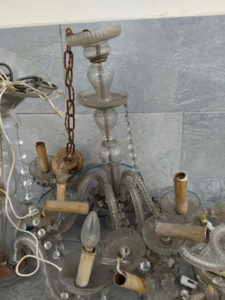 Lámparas de cristal antiguas