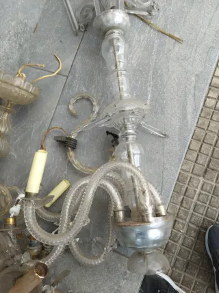 Lámparas de cristal antiguas