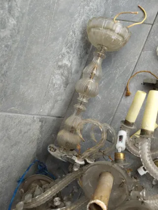 Lámparas de cristal antiguas