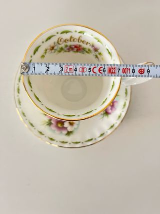 Taza y platillo de porcelana de Royal Albert