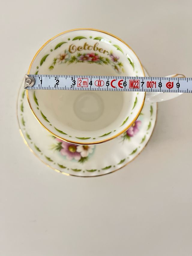 Taza y platillo de porcelana de Royal Albert