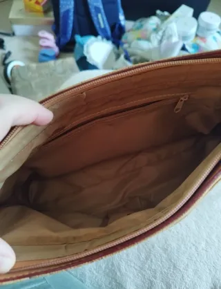 Borsa a spalla con stampa mappa