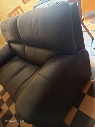 Sofá de piel 2 plazas