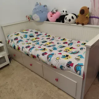 Cama Diván Ikea Blanca con Cajones
