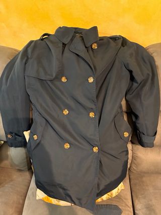 Gabardina azul para chica