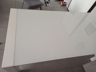 Tavolo pranzo allungabile vetro/metallo