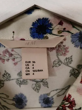 Abito floreale bianco H&M taglia S