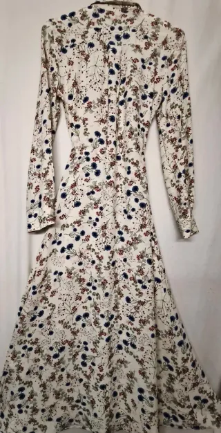 Abito floreale bianco H&M taglia S