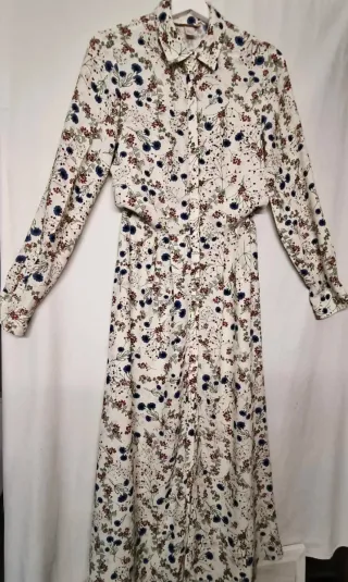 Abito floreale bianco H&M taglia S