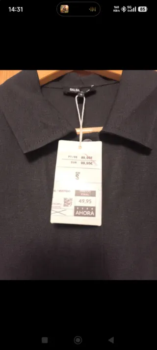 Vestido de lino negro