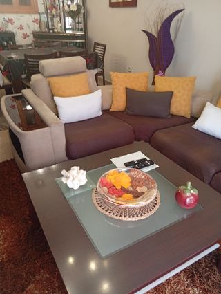 Sofá rinconera 5 plazas beige