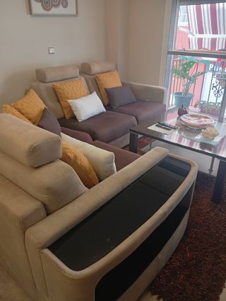 Sofá rinconera 5 plazas beige