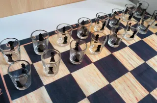 Set Scacchi con Bicchieri in Cristallo