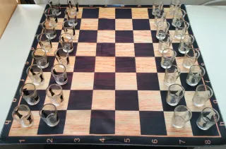 Set Scacchi con Bicchieri in Cristallo