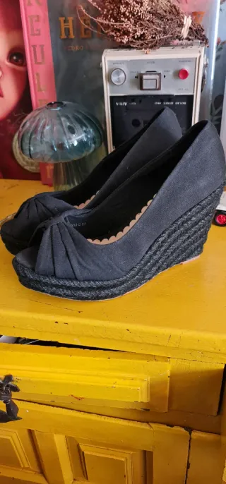 Zapatos tacón Mango azules