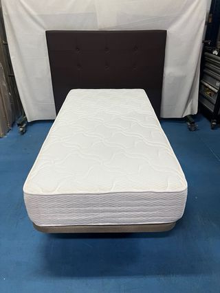 Base Tapizada y Colchón Visco 90x190