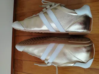 Scarpe donna oro e bianche