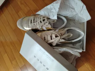 Scarpe donna oro e bianche