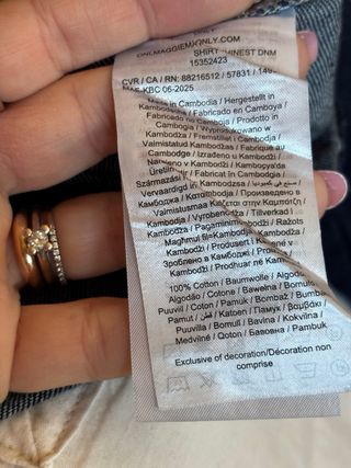 Camicia jeans Only con strass Tg. M