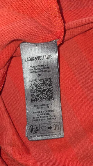 Camiseta naranja talla XS con strass