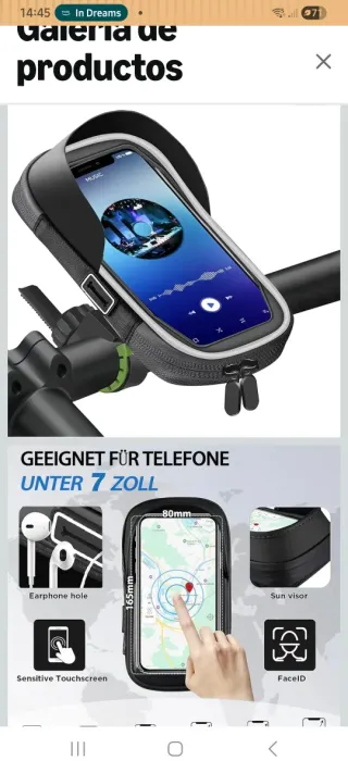 Funda porta móvil bicicleta/motocicleta resistente