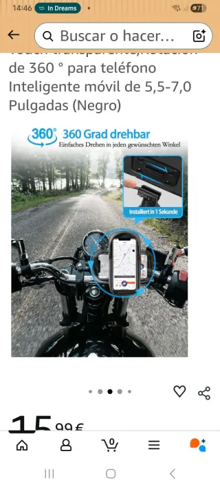 Funda porta móvil bicicleta/motocicleta resistente