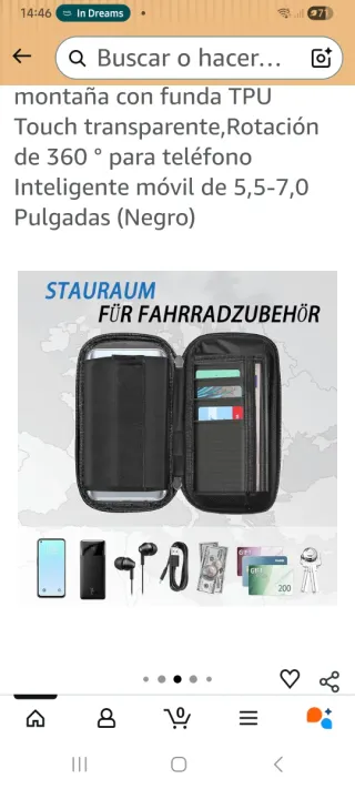 Funda porta móvil bicicleta/motocicleta resistente