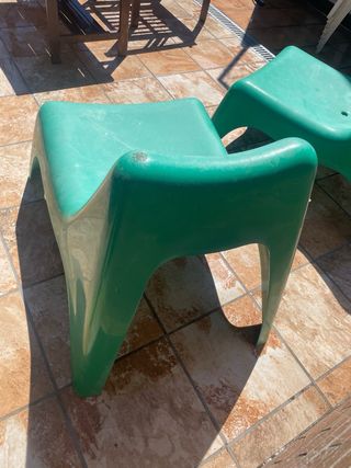 2 Sillas Plástico Jardín Ikea Verdes