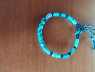 Set collana/treccia + bracciale cotone