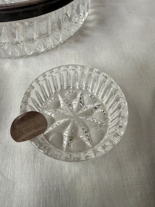 Conjunto 3 Ceniceros Cristal y Plata