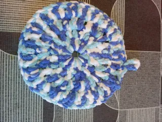 Salvamanteles redondo crochet distintos colores