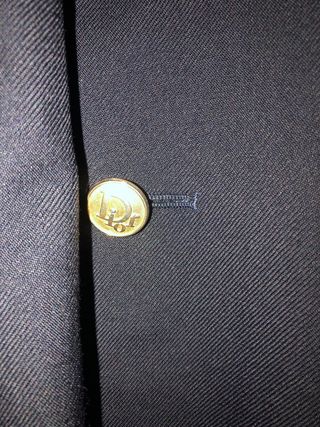 Blazer uomo Christian Dior blu con bottoni oro