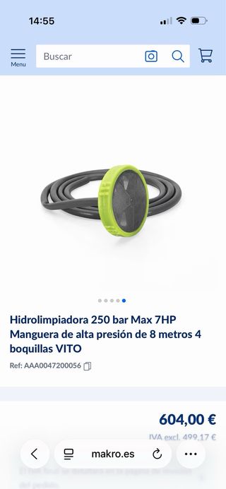Hidrolimpiadora Vito 225 bar Gasolina 4T