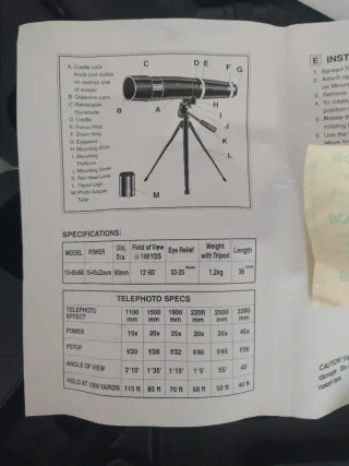 Telescopio Compacto ZEUS 45° Visión