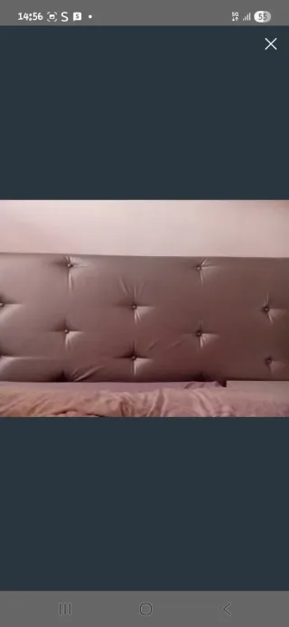 Cabecero de cama plateado