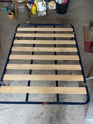Base Cama Metálica con Listones Madera