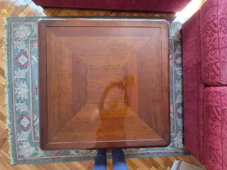 Mesa de centro madera clásica con cajones