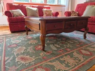 Mesa de centro madera clásica con cajones