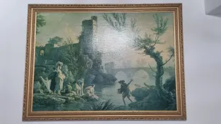 Cuadro Paisage avec des lavandières