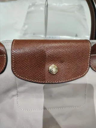 Bolso Longchamp Mediano Beige/Marrón