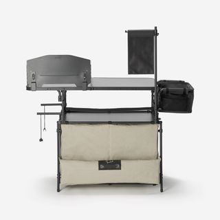 Mueble cocina camping XL, fregadero 10L, mampara y espacio