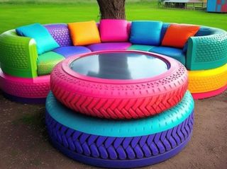 Neumáticos para manualidades y decoración