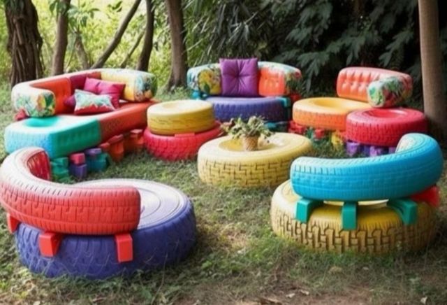 Neumáticos para manualidades y decoración