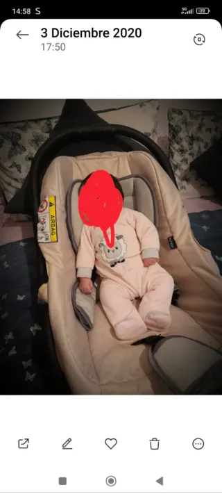 Carro bebé 3 piezas: cuco, maxicosi y silla