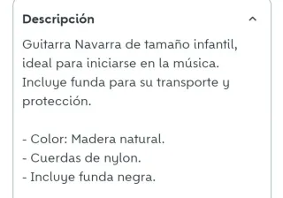 Guitarra Navarra para niños + funda