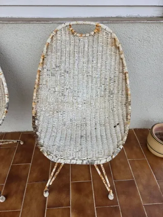 2 Sillas Terraza Vintage Metal